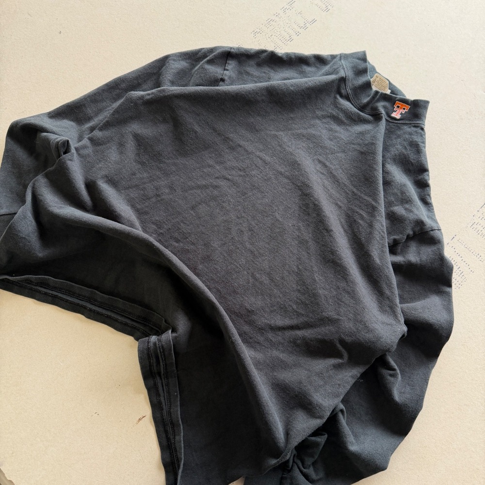 Vintage 90s Lee Texas Tech Mock Neck Long Sleeve T-shirt